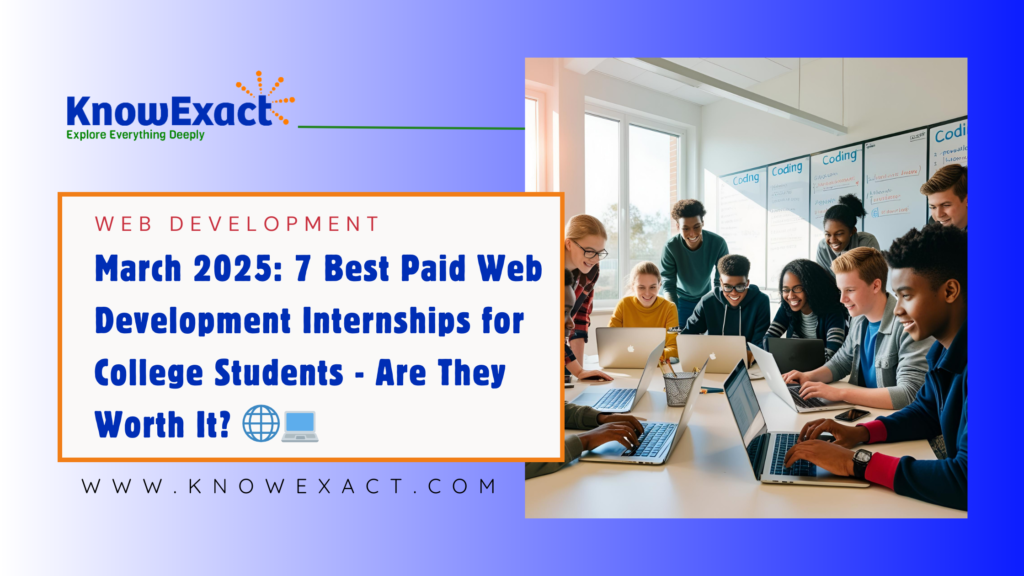 Knowexact blog 118 Banner Web Development Internship 2025